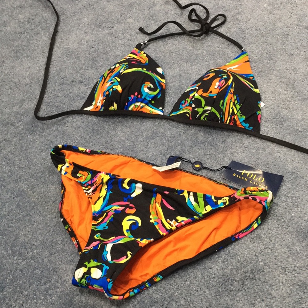 Ralph Lauren Multi-Colored Triangle Bikini